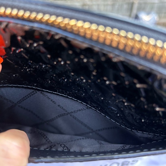 Michael Kors Black with Brown Jet Set Dome crossbody - Picture 7 of 9